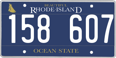 RI license plate 158607