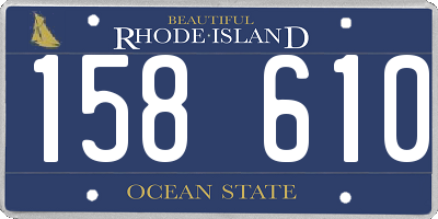 RI license plate 158610