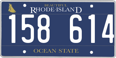 RI license plate 158614