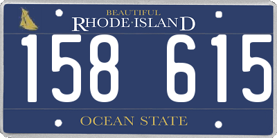 RI license plate 158615