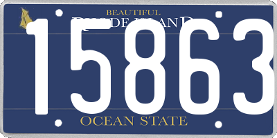 RI license plate 15863