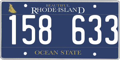 RI license plate 158633