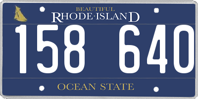 RI license plate 158640