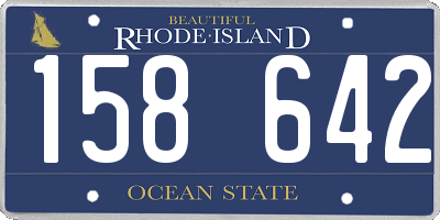 RI license plate 158642