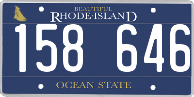 RI license plate 158646