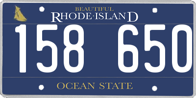RI license plate 158650