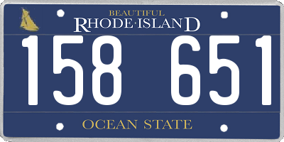 RI license plate 158651