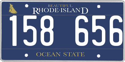 RI license plate 158656