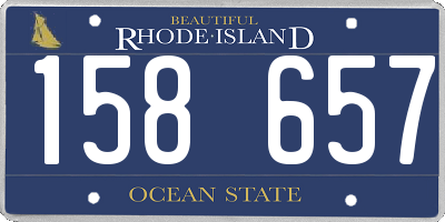 RI license plate 158657