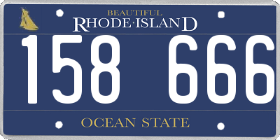 RI license plate 158666