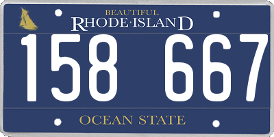 RI license plate 158667