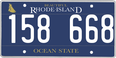 RI license plate 158668