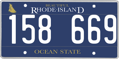 RI license plate 158669