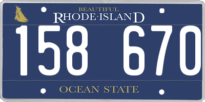 RI license plate 158670