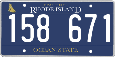 RI license plate 158671