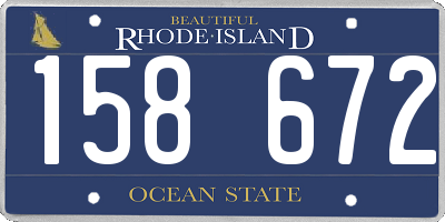 RI license plate 158672
