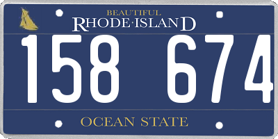 RI license plate 158674