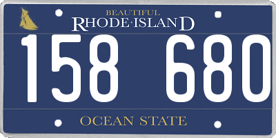 RI license plate 158680