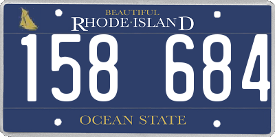 RI license plate 158684
