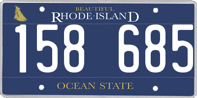 RI license plate 158685