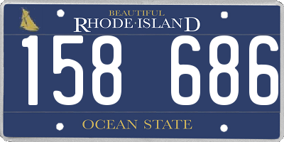 RI license plate 158686