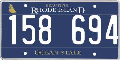 RI license plate 158694