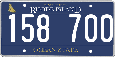 RI license plate 158700