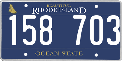RI license plate 158703