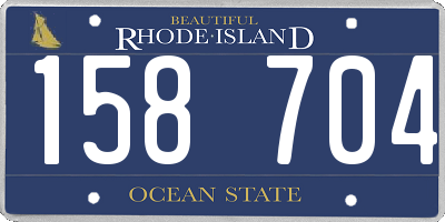 RI license plate 158704