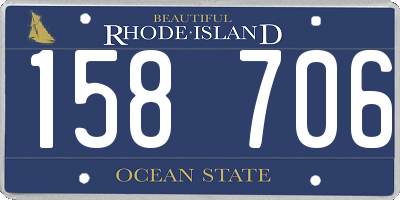 RI license plate 158706