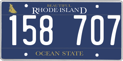 RI license plate 158707
