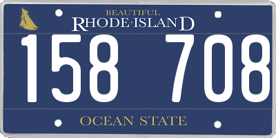 RI license plate 158708