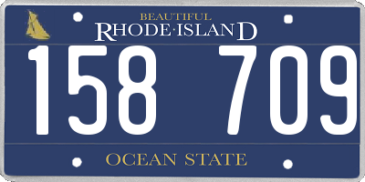 RI license plate 158709