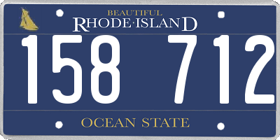 RI license plate 158712