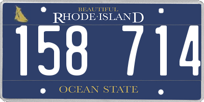 RI license plate 158714