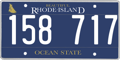 RI license plate 158717