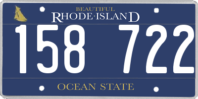 RI license plate 158722