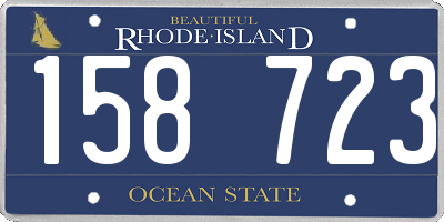 RI license plate 158723