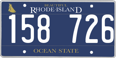 RI license plate 158726