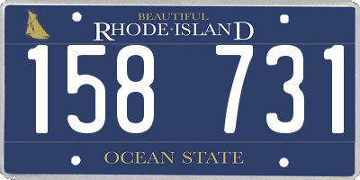 RI license plate 158731