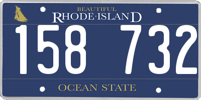 RI license plate 158732