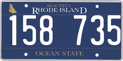 RI license plate 158735
