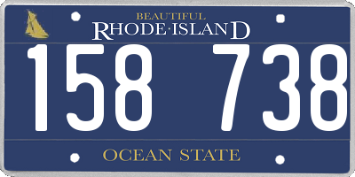 RI license plate 158738