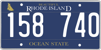 RI license plate 158740