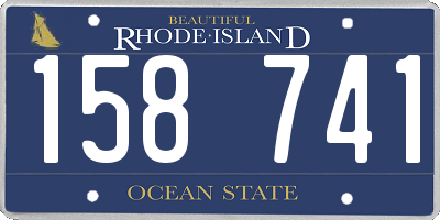 RI license plate 158741