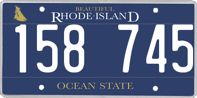 RI license plate 158745