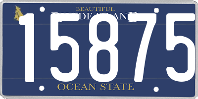 RI license plate 15875