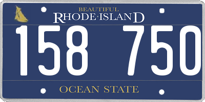 RI license plate 158750