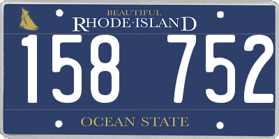 RI license plate 158752