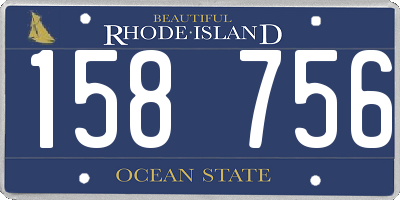 RI license plate 158756
